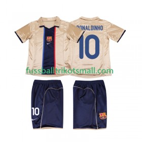 Fußballtrikots FC Barcelona RONALDINHO 10 2001 Retro Kinder 2002 Kurzarm Auswärts-trikot kaufen